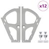vidaXL Flip skuffeh&aelig;ngsel 12 stk. S&oslash;lv 235 x 155 x 30 mm Jern