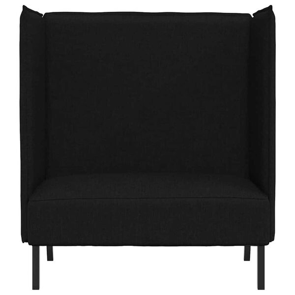 vidaXL Høj ryg sofa Sort 109 x 56 x 121 cm Stof