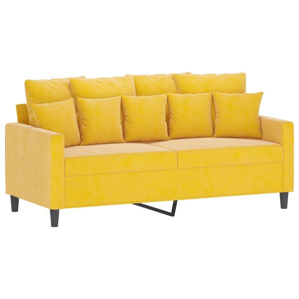 vidaXL 2-personers sofa 140 cm fl&oslash;jl gul