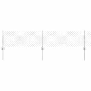 vidaXL Hegn med post S&oslash;lv 0,4 x 10 m St&aring;l