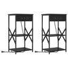 vidaXL Natskab med hylde 2 pcs Sort eg 41 x 31 x 76 cm Konstrueret tr&aelig;