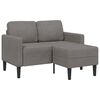vidaXL 2-personers sofa med chaiselong L-formet 125 cm linned lysegrå