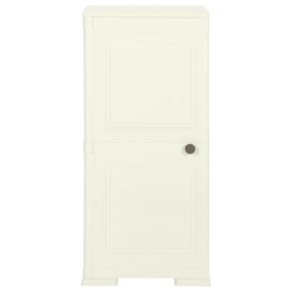 vidaXL plastikskab 40x43x85,5 cm trædesign vaniljehvid