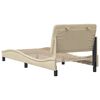 vidaXL sengeramme uden madras 90x190 cm stof cremefarvet