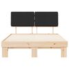 vidaXL Sengestel med Polstret Hovedgavl Sort 120 x 190 cm