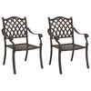 vidaXL Have Stol 2 stk. Bronze Aluminium