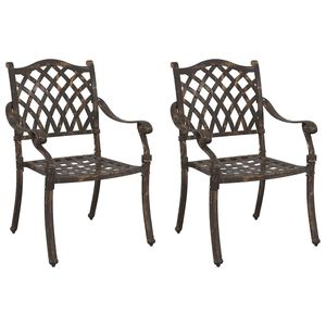 vidaXL Have Stol 2 pcs Bronze 56 x 55 x 92,5 cm Aluminium