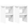 vidaXL Sideskab 2 pcs Hvid &Oslash;40 x 50 cm Konstrueret tr&aelig;