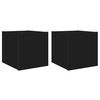 vidaXL v&aelig;gh&aelig;ngte tv-borde 2 stk. med LED-lys 30,5x35x30 cm sort