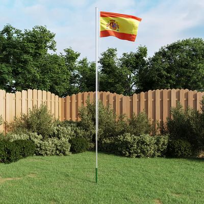 vidaXL spansk flag og flagstang 6,2 m aluminium