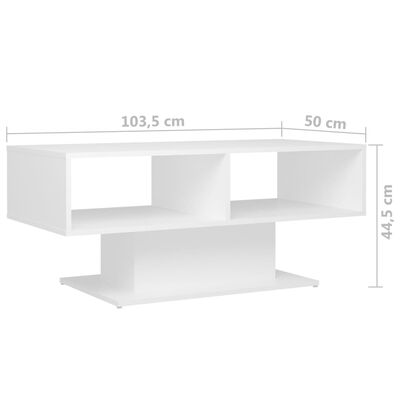 vidaXL sofabord 103,5x50x44,5cm konstrueret træ hvid