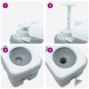 vidaXL Camping toilet Grå og Hvid 41,5 x 36,5 x 37,5 cm Polyethylen