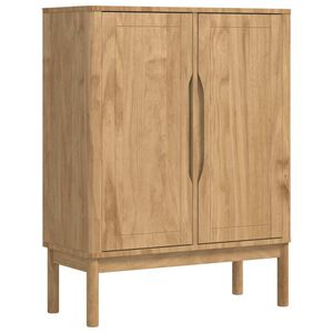 vidaXL Sideboard FLORO Voks brun 70 x 30 x 70,5 cm Massivt fyrretr&aelig;