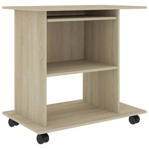 vidaXL computerbord 80x50x75 cm konstrueret tr&aelig; sonoma-eg