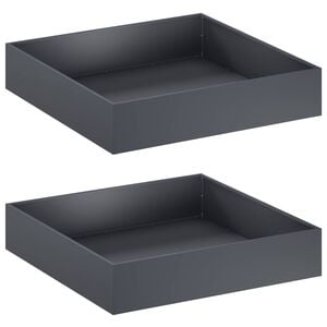 vidaXL Have Blomsterkrukke 2 stk. Antracit 80 x 80 x 20 cm