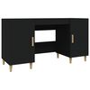 vidaXL skrivebord 140x50x75 cm konstrueret tr&aelig; sort