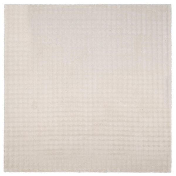 vidaXL Omr&aring;det&aelig;pper Firkantet SIROLO Beige 120 x 120 cm Polyester