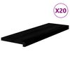 vidaXL trappem&aring;tter 20 stk. brunsort 80x25x2 cm massivt egetr&aelig;