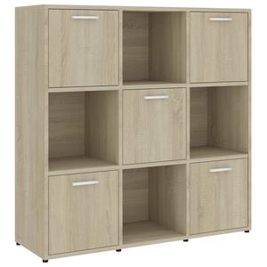 vidaXL bogreol 90x30x90 cm konstrueret tr&aelig; sonoma-eg