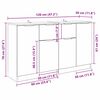 vidaXL Sideboards 2 pcs Sort eg 60 x 30 x 70 cm Konstrueret tr&aelig;