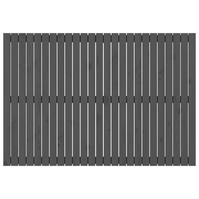 vidaXL sengegavl 159,5x3x110 cm massivt fyrretræ grå