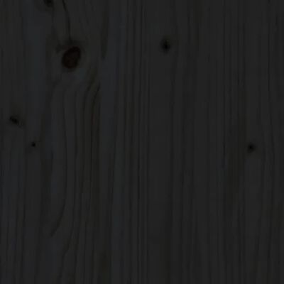vidaXL sengegavl 185x3x60 cm massivt fyrretræ sort