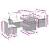 vidaXL sofaesæt til haven 7 dele med hynder polyrattan grå