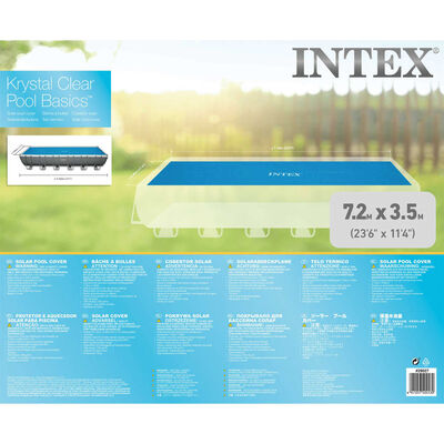Intex solopvarmet poolovertræk rektangulær 732 x 366 cm