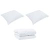 vidaXL Vinter dyne med pude 3 pcs Hvid Microfiber