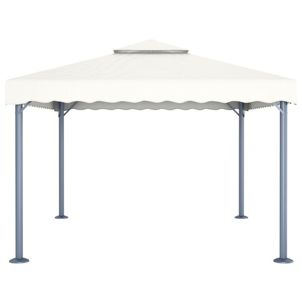 vidaXL pavillon 400x300 cm aluminium cremefarvet