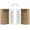 vidaXL Væghængt skab artisan eg 55 x 29 x 100 cm Konstrueret træ