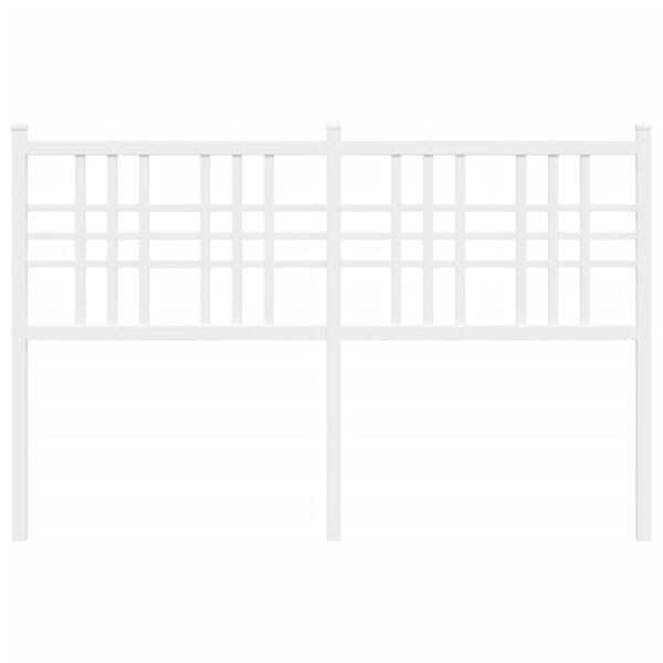 vidaXL udskiftningsgavl 120 cm metal hvid