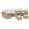 vidaXL Havesofa S&aelig;t 13 stk. 9-Antal s&aelig;der Beige og creme polyrattan