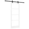 vidaXL Skyded&oslash;r ORKDAL 83 x 211 cm Massivt fyrretr&aelig; og glas