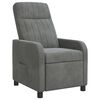 vidaXL Recliner M&oslash;rkegr&aring; Velour (V)