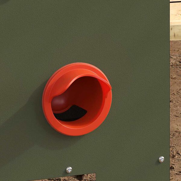 vidaXL H&oslash;nsefoder 2 pcs Oliven gr&oslash;n 40,5 x 25 x 38 cm Koldvalset St&aring;l