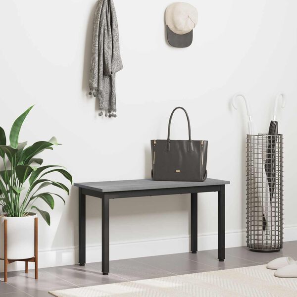 vidaXL b&aelig;nk Gr&aring; Sonoma 80 x 35 x 45 cm Konstrueret tr&aelig;