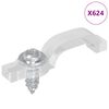 vidaXL LED Strip Clips 23,8 mm 12 stk. Transparent Plastik og Jern