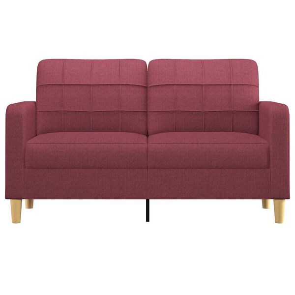 vidaXL 2-personers sofa 140 cm stof vinrød