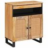 vidaXL Sideboard med opbevaring Brun 60 x 33 x 75 cm Massivt mangotr&aelig;