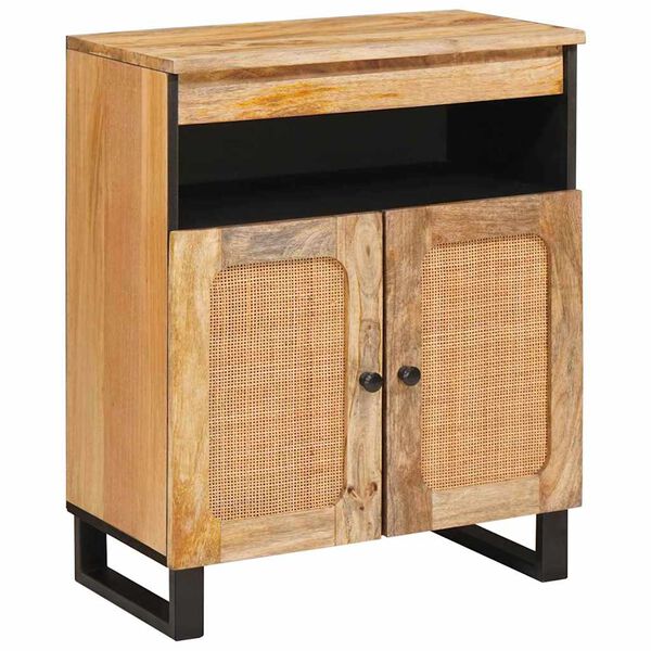 vidaXL Sideboard med opbevaring Brun 60 x 33 x 75 cm Massivt mangotr&aelig;