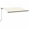 vidaXL markise 350x250 cm manuel betjening cremefarvet