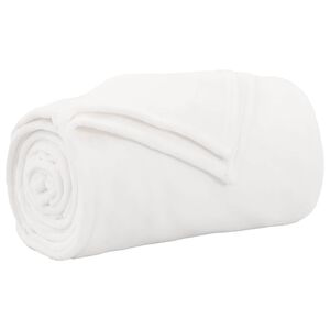 vidaXL T&aelig;ppe Hvid 130 x 150 cm 0.51 kg Fleece