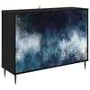 vidaXL Sideboard RAALTE Sort eg 102 x 33 x 76 cm Konstrueret tr&aelig;