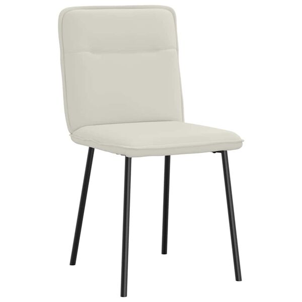 vidaXL spisebordsstole 4 stk. velour cremefarvet
