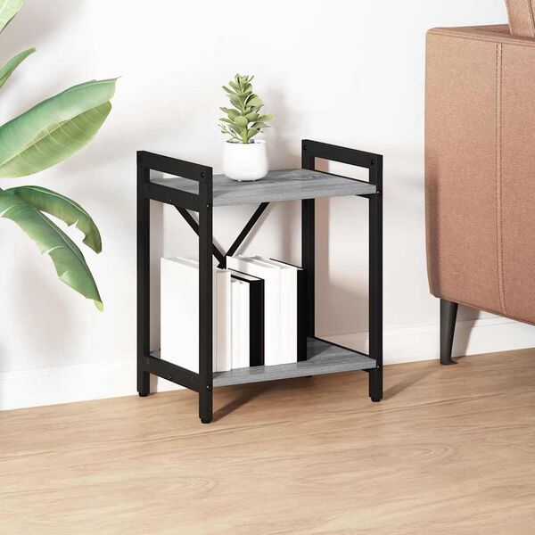 vidaXL Bogreol Gr&aring; sonoma-eg 40 x 30 x 50 cm Konstrueret tr&aelig;