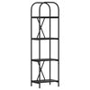 vidaXL Bogreol 4 niveauer 40 x 30 x 146 cm Konstrueret tr&aelig; Sort eg
