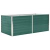 vidaXL h&aelig;vet blomsterbed 160 x 80 x 45 cm galvaniseret st&aring;l gr&oslash;n