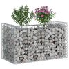 vidaXL Gabion h&oslash;jbed S&oslash;lv 50 x 100 x 60 cm Galvaniseret st&aring;l