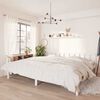 vidaXL sengeramme 180x200 cm Super King massivt fyrretr&aelig; hvid